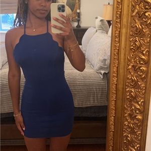 Blue mini dress